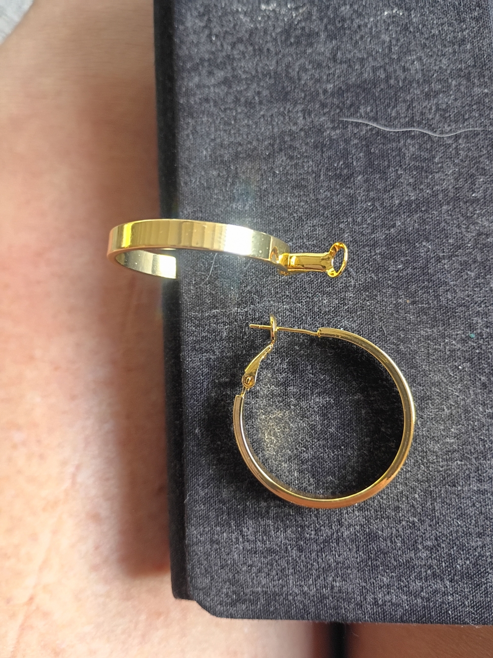 Elegant Gold-Tone Over S925 Hinge Hoop Earrings for Women